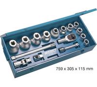 Hazet Set Clés à Pipe 25mm (1 " ) Außen-doppel-sechskant 17-teilig 1100Z