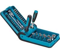 HAZET SmartCase Jeu de douilles et d'embouts 856-1HP I Jeu de 38 outils à douilles, entraînement : carré et six pans 6,3 (1/4 pouce), divers embouts dans un coffret à outils compact'.