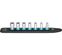 HAZET - SmartRail 1/4" 850-SR/7 I Barre d'enfichage en plastique I Support pour 7 douillesI Entraînement : carré 6,3 mm (1/4 pouce), sortie : Profil TORX intérieur, magnétique'.
