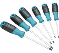 HAZET Tournevis 811T/6, set de 6 pièces avec profil TORX intérieur, manche antidérapant à 3 composants, lame ronde, SW T10-T30