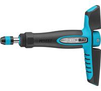 HAZET Tournevis dynamométrique 6005CT-100, 1/4" avec poignée transversale, 4-10 Nm, précision 6%, longueur 198 mm, réversible droite/gauche, mécanisme de roue libre, ergonomique