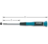 Hazet Tournevis électroniques - Profil à fente - Taille: 0.5 x 3 - Longueur totale: 168 mm - 805-03