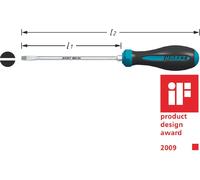 Hazet Tournevis HEXAnamic - Profil à fente - Taille: 1.2 x 8 - Longueur totale: 279 mm - 802-80