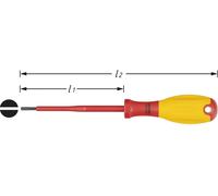 HAZET Tournevis VDE pour vis à fente Lame 3 mm x 100 mm