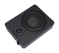 HazLope Caisson de basses de voiture 200 W, HiFi Sub de voiture 31,5 x 24 x 7,5 cm, modes de basses pleines et pures, boîtier en aluminium compact, montage sous siège, réglage du son réglable sur tout