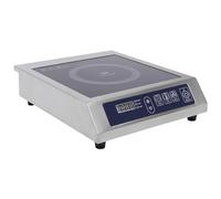 HazLope Plaque à Induction 3500W, Cuisinière Induction 10 Vitesses avec Minuteur 24h, Table Induction Professionnelle pour Restaurant Camping-car, Plaque Cuisson 300°C avec Plage 4.72-11.81"