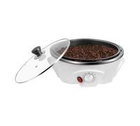 HazLope Torréfacteur à café électrique, torréfacteur à grains de café 500 g, température 0-240 °C, bras mélangeur et couvercle en verre, pour la maison et le café, fond anti-adhésif, 32 cm