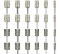 HAZMA 24 Pcs Fraises Diamantée, Mèche Meulage Diamant, 116 Grains 50 Grains, Accessoires Dre-Mel, Fraise Metal,Avec Tige De 3Mm Pour Le Verre,Le Polissage Des Détails, La Gravure