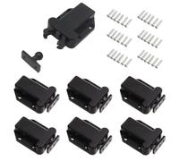 Hazrcvr 6 Pièces Loquets à LibéRation Tactile, Loquets de Touch avec Vis, Loqueteau Pousse Lache, Loquet à Dégagement Tactile, Loquet Tactile pour Portes, Placards et Tiroirs Noir