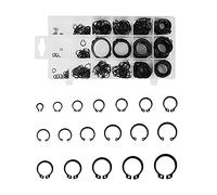 Hazrcvr Circlips Exterieur 300 Pièces Assortiment de Circlips Coffret de Assortiment Circlip Snap Assortiment Noir Circlip Kit De Retenue Externe Snap Kit Pour l'intérieur et l'extérieur