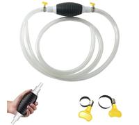 Hazrcvr Pompe Manuelle Siphon, Pompe de Siphon à Main, Pompe Transfert Liquide l'eau, Pompe Manuelle Carburant avec tuyau et pince en métal, Pompe Manuelle Transfert de Liquide pour essence, 1.5m