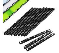 Hazrcvr Reliure Spirale 20 Pièces Reliure Plastique A4 Spirale Reliure Peignes de Reliure 14 mm Plastique à Feuilles Mobiles Couvertures de Reliure Reliure à Spirales Noir 21 Anneaux