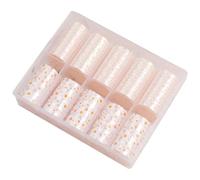 Haztholf 10 Rouleaux D'Autocollants pour les Ongles à Motif de Fleurs Blanches pour Nail Art, Thème Floral -Été, Transfert de Feuille pour les Ongles