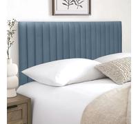HB-1 Tête de lit pour lit - 61 cm - Tête de lit pour divan, chambre à coucher et mobilier d'hôtel, tête de lit élégante en peluche douce (peluche bleu ciel, petit lit simple, 70 cm)