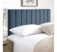 HB-1 Tête de lit pour lit - 9 Vp 61 cm - Tête de lit pour divan, chambre à coucher et mobilier d'hôtel, tête de lit élégante en peluche douce (peluche bleu ciel, 70,6 cm, petit simple)