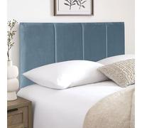 HB-1 Tête de lit pour lit - Rubis - 61 cm - Tête de lit pour divan, chambre à coucher et mobilier d'hôtel, tissu en peluche douce et élégante (peluche bleu ciel, petit lit simple)