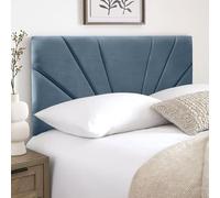HB-1 Tête de lit pour lit - Tête de lit papillon 61 cm - Tête de lit pour divan, chambre à coucher et mobilier d'hôtel, tête de lit élégante en peluche douce (peluche bleu ciel, 70,9 cm, petit simple)