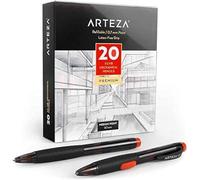 HB Arteza lot de 20 porte-mines avec mine moyenne 0,7 mm et gomme à effacer remplaçable, poignée sans latex.