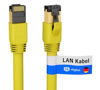 HB-DIGITAL 0,5m Câble Ethernet CAT 8 Cordon de brassage - Certifié GHMT - Cable Réseau AWG 24 S/FTP LSZH 40Gbps 2000MHz cuivre pur avec connecteurs RJ45 dorés pour Switch Routeur Modem PC - Jaune