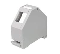 hb-digital 1 adaptateur de rail DIN RJ45 Keystone pour rail DIN 35 mm Convient pour modules Keystone Cat.5e Cat.6/6a Cat.7 Cat.8 Prise réseau Ethernet LAN Montage
