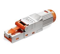 HB-DIGITAL 1 fiche CAT 7 RJ45 pour câble de pose Ethernet LAN rigide - Montage sans outil STP entièrement blindé avec contacts plaqués or 50 µ 10 Gbit/s Connecteur haute vitesse