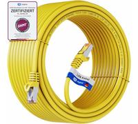 HB-DIGITAL 15 m Câble Ethernet LAN CAT 7 S/FTP PiMF LSZH AWG26 Câble Réseau avec Connecteurs RJ45 CAT 6A 10 Gbits/s 600 MHz Idéal pour Panneau de Brassage Serveurs PC Laptop Smart TV DSL Jaune