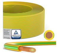 hb-digital 50m Câble de mise à la terre 16mm² H07V-K Fil de terre pour structure photovoltaïque Conducteur flexible en cuivre Conducteur unique Gaine en PVC pour installations PV Câble solaire