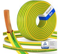 hb-digital 5m Câble de mise à la terre 6mm² H07V-K Fil de terre pour structure photovoltaïque Conducteur flexible en cuivre Conducteur unique Gaine en PVC pour installations PV Câble solaire