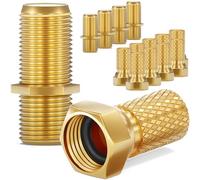 HB-Digital 5X Connector 10x F-Connector Set 7mm Gold plaqué avec joint en caoutchouc large écrou pour l'extension du câble d'antenne coaxiale Sat cable BK systems