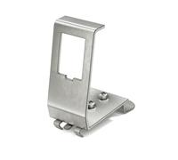 HB-DIGITAL Adaptateur de rail DIN pour module Keystone RJ45 à 1 port, support en métal en acier inoxydable, 1,5 mm, pour montage sur rail DIN 35 mm, convient pour modules Keystone 14 x 16 mm