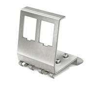 HB-DIGITAL Adaptateur de rail DIN pour module Keystone RJ45 à 2 ports, support en métal en acier inoxydable, 1,5 mm, pour montage sur rail DIN 35 mm, convient pour modules Keystone 14 x 16 mm