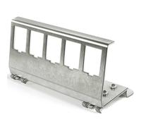 HB-DIGITAL Adaptateur de rail DIN pour module Keystone RJ45 à 5 ports, support en métal en acier inoxydable, 1,5 mm, pour montage sur rail DIN 35 mm, convient pour modules Keystone 14 x 16 mm