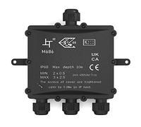hb-digital Boîte de jonction M686-S IP68 4 voies 4 broches 0,5 ~ 2,5 mm² Câblage de câble extérieur Installation électrique 4-14 mm Couplage de câble d'alimentation étanche avec raccord