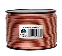 HB-Digital câble de Haut-Parleur 2 x 1,5mm² x 100m CCA conducteur Interne PVC- diélectrique (Transparent) Speaker Cable
