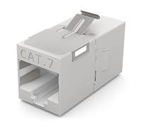 HB-DIGITAL Keystone Module Câble patch Cat.7 avec prise RJ45 vers RJ45 femelle | Keystone multimédia pour panneau de brassage, prise réseau, support Keystone, adaptateur, coupleur, Plug & Play
