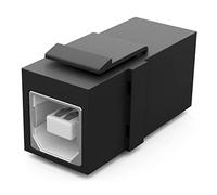 HB-DIGITAL Keystone Module USB 2.0 BF/AF | Compatible avec panneau de brassage, support Keystone, adaptateur, couplage Plug & Play, noir