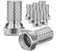 HB-DIGITAL Lot de 10 fiches F de 7 mm avec joint en caoutchouc et écrou large pour câble d'antenne coaxial, câble satellite, installations BK