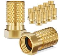 HB-DIGITAL Lot de 16 fiches F 8,2 mm avec joint en caoutchouc plaqué or pour câble d'antenne satellite coaxial BK, installations massives HQ 4K UHD