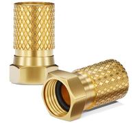 HB-DIGITAL Lot de 2 fiches F 8,2 mm avec joint en caoutchouc plaqué or pour câble d'antenne coaxial satellite, câble BK pour installations massives HQ 4K UHD