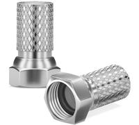 HB-DIGITAL Lot de 2 fiches F de 7 mm avec joint en caoutchouc et écrou large pour câble d'antenne coaxial, câble satellite, installations BK