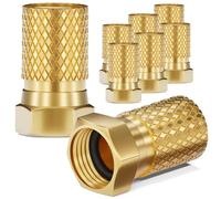 HB-DIGITAL Lot de 8 fiches F de 8,2 mm avec joint en caoutchouc plaqué or pour câble d'antenne coaxial, câble de couplement satellite, installations BK massif HQ 4K UHD