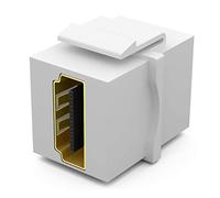 HB-DIGITAL Module Keystone avec prise HDMI-2.0 | Module multimédia Klaystone pour panneau de brassage, support Keystone, adaptateur, embrayage, plug & play, blanc