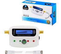 Hb Digital Satfinder Avec Écran Lcd, Boussole Et Son, Câble De Connexion F, Manuel D'Utilisation En Allemand, Connecteurs Plaqués Or, Pour Ajuster Votre Antenne Satellite, Avec Aff[HDM5233104]