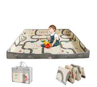 HB.YE Tapis d’Éveil Pliable en Mousse Souple,180 x 150 cm,Côtés Rabattables Matelas de Jeu pour bébé, Extra Large, Tapis de Jeu pour Enfants et Tout-Petits, Tapis d'éveil Portable