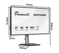 iiyama Moniteur ProGraphic HB2701 27 pouces 4K UHD pour concepteurs, photographes & créateurs