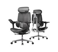 Hbada E3 Pro Chaise de Bureau Ergonomique Fauteuil de Bureau - Soutien Lombaire Dynamique 3 Zones, Appui-Tête 4D Réglable, Accoudoirs 6D Réglables, Pivotant sans Repose-Pieds, Noir