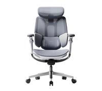 Hbada E3 Pro Édition 2026 Chaise de Bureau Ergonomique, Fauteuil Ergonomique en Maille avec Soutien Lombaire Flottant à 3 Zones, Appui-Tête 4D, Accoudoirs 720° (Blanc, sans Repose-Pieds)