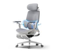 Hbada E3 Ultra Fauteuil de Bureau Ergonomique - Soutien Lombaire Dynamique 3 Zones, Accoudoirs Révolutionnaires 720°, Appui-Tête 4D Réglable, Certifié IGR, Structure Aluminium & Mesh Respirant,Blanc