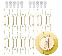 Hbaebdoo Cintres en acier pour murs compatibles avec assiettes décoratives - Support de vaisselle - 10 crochets muraux