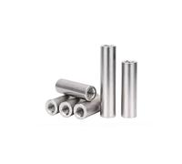 HBALDTEDC Écrou d'accouplement Rond Long， Lot de 10 écrous de connecteur en Aluminium M8, entretoises de Colonne, Longueur 3-60 mm(M8*60mm)